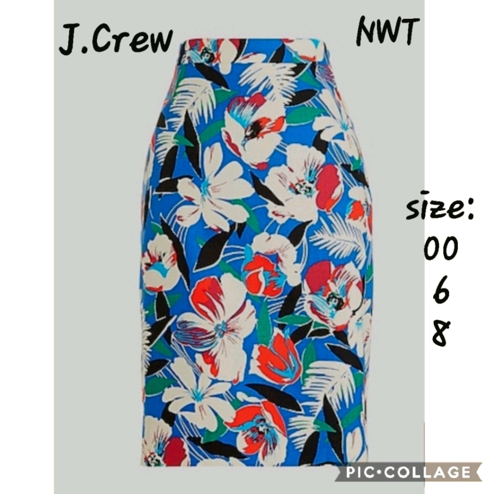 J.CREW Floral Pencil Skirt